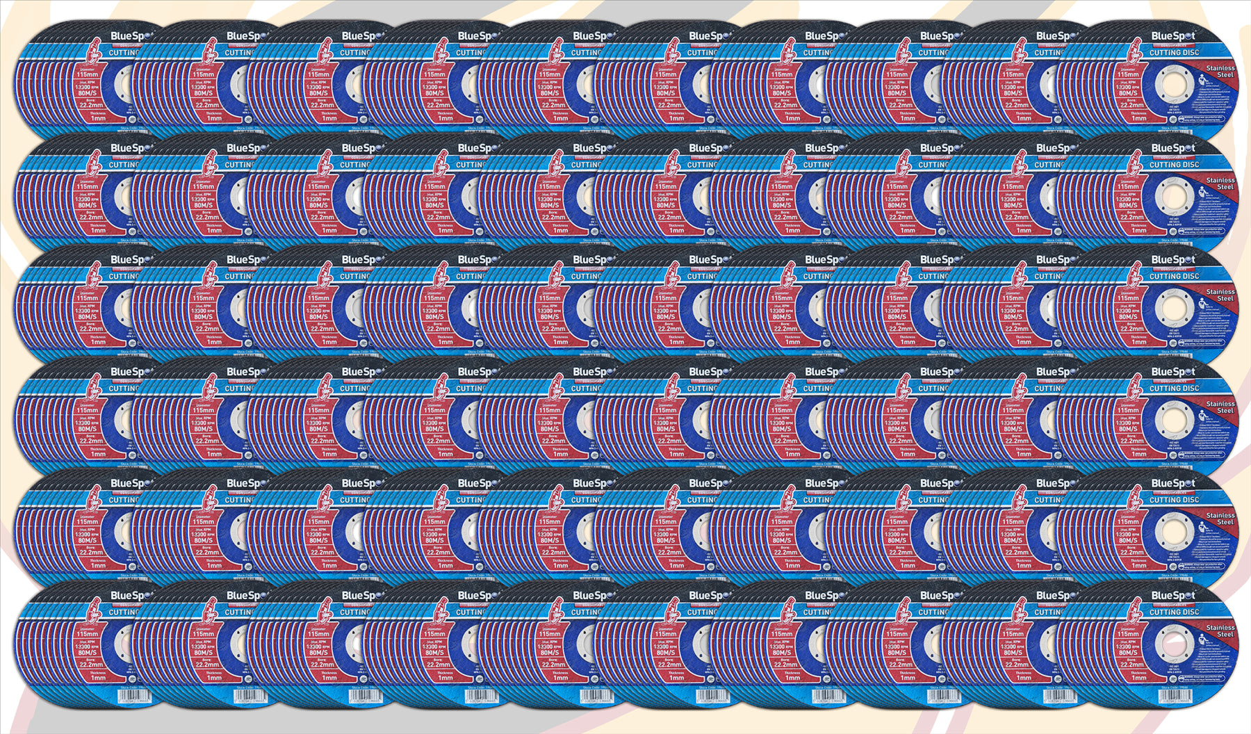 BLUESPOT 1MM THICK STAINLESS STEEL CUTTING DISCS ( X 600 DISCS )