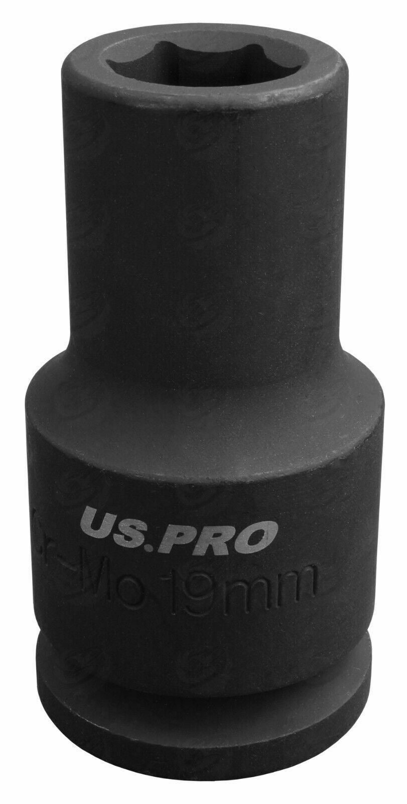 US PRO 3/4" DRIVE 24 TOOTH 1000MM LONG RATCHET HANDLE & 19MM 6 POINT DEEP IMPACT SOCKET