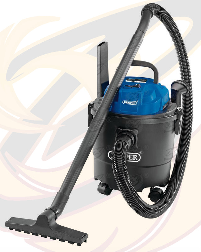 DRAPER WET AND DRY VACUUM CLEANER 15L 1250W / 230V WATER DIRT CARPET WASHER