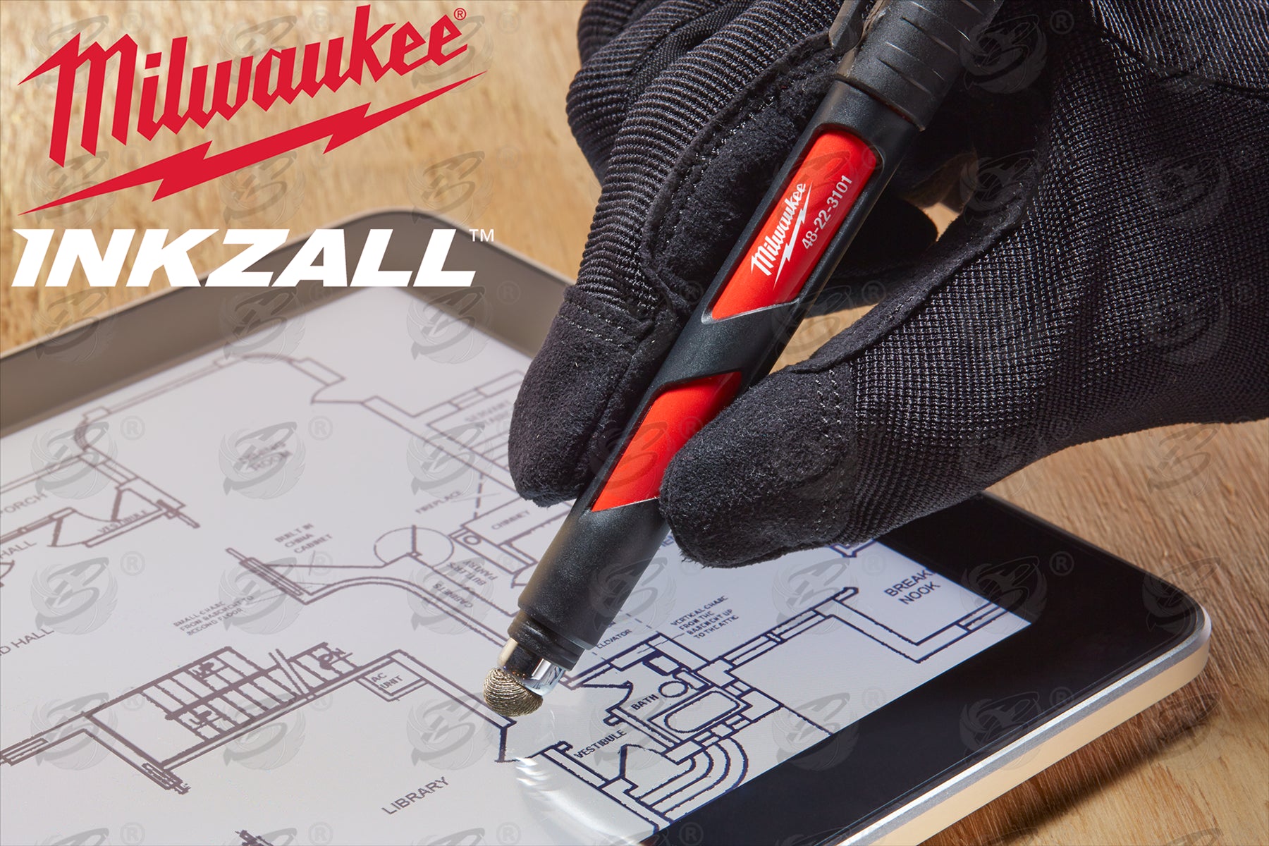 MILWAUKEE INKZALL STYLUS & JOBSITE MARKER PEN ( BLACK )