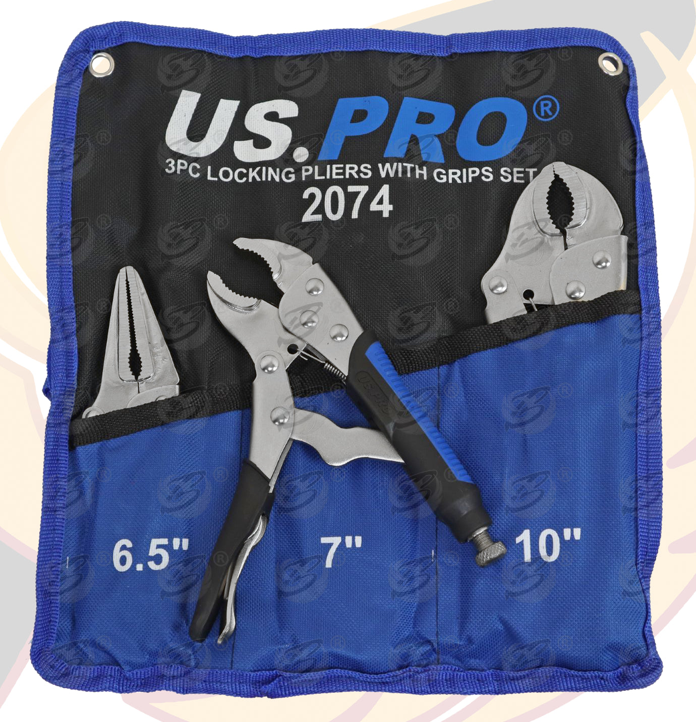 US PRO 3PCS LOCKING PLIERS WITH GRIPS