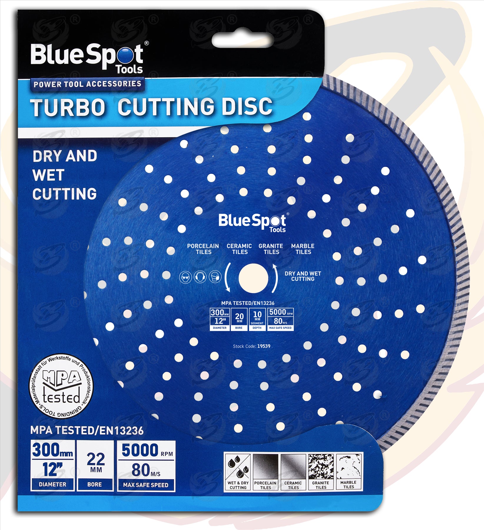 BLUESPOT 12" / 300MM TURBO DIAMOND CUTTING DISC