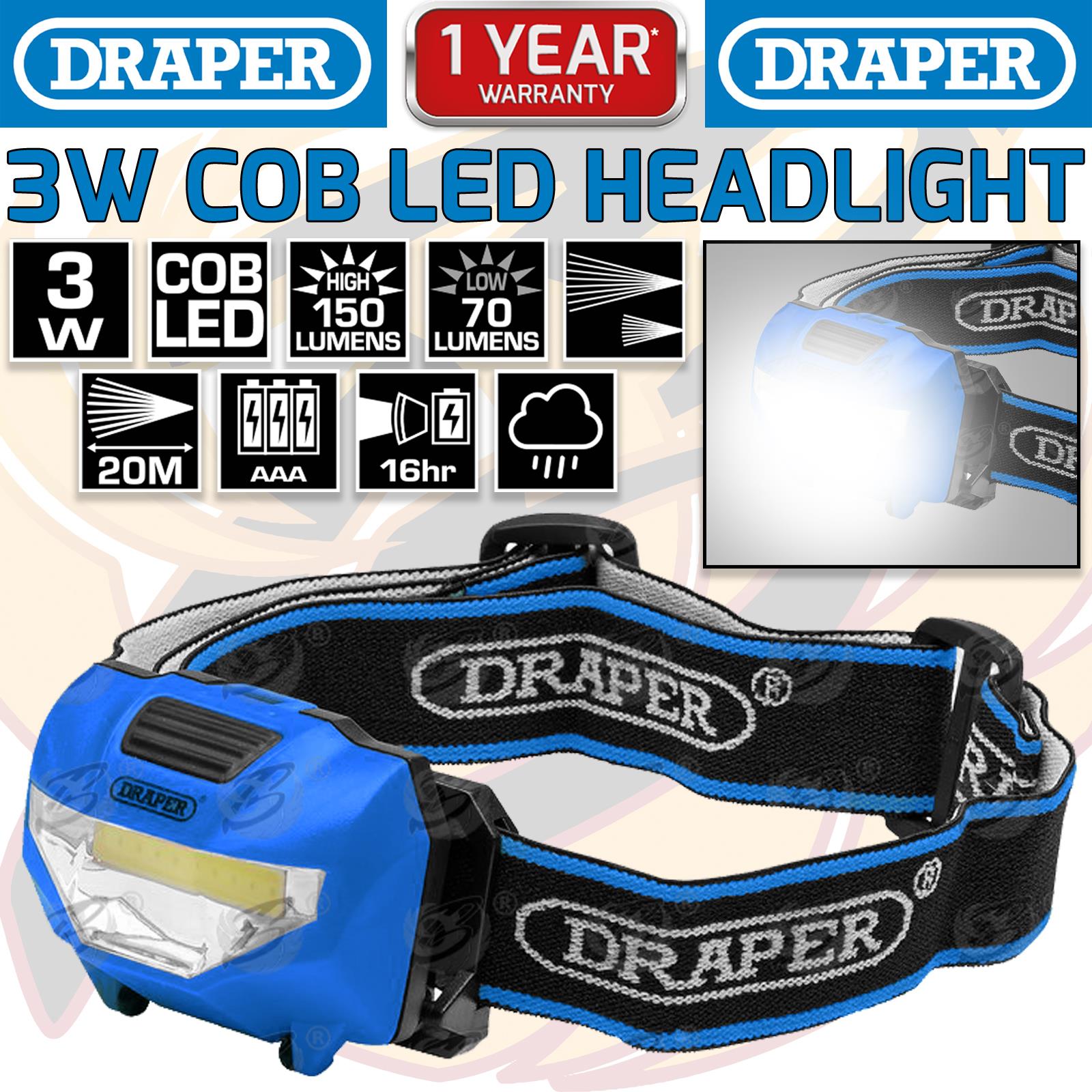 DRAPER COB LED HEADLIGHT ( BLUE )