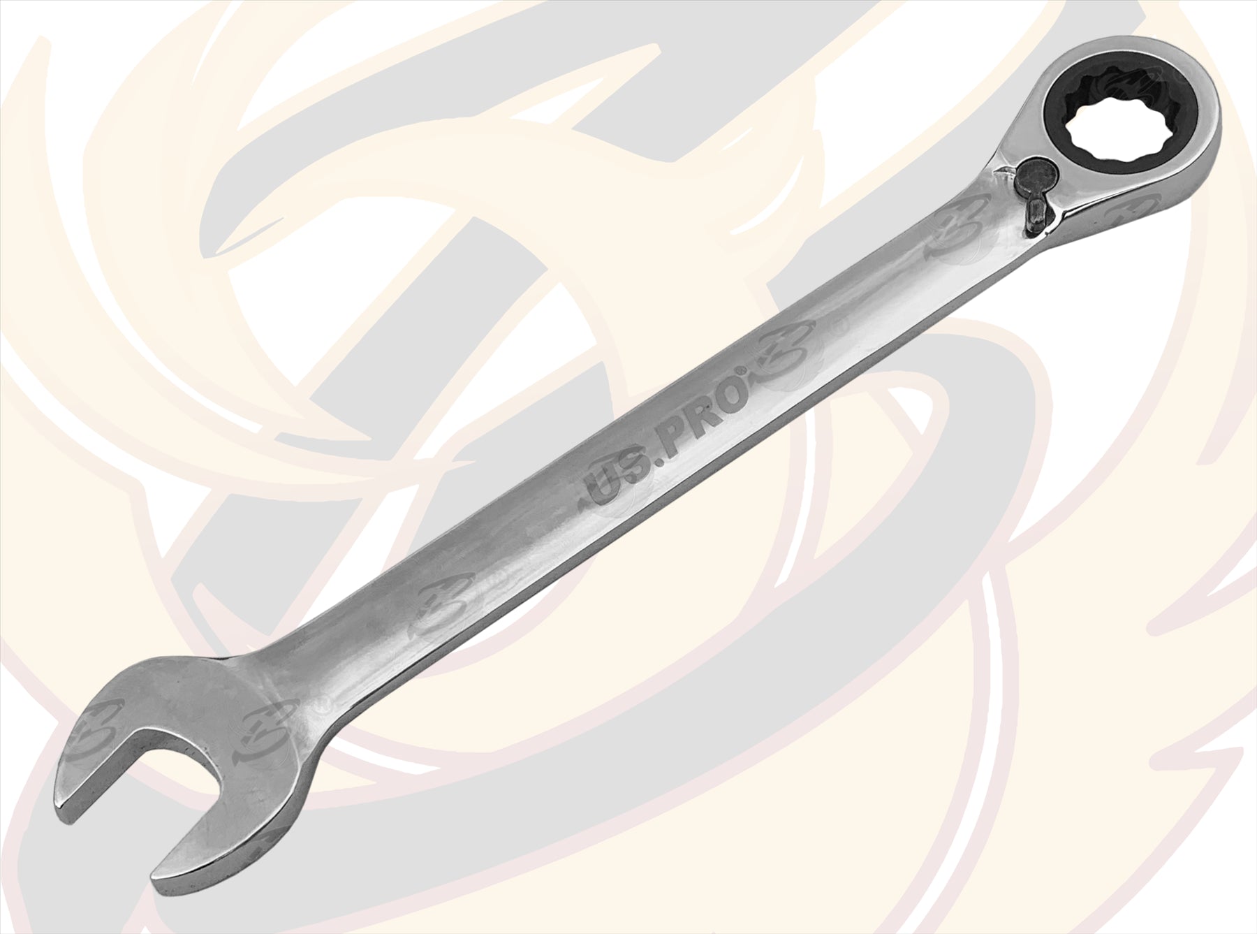 US PRO 8MM 72T REVERSIBLE RATCHET SPANNER