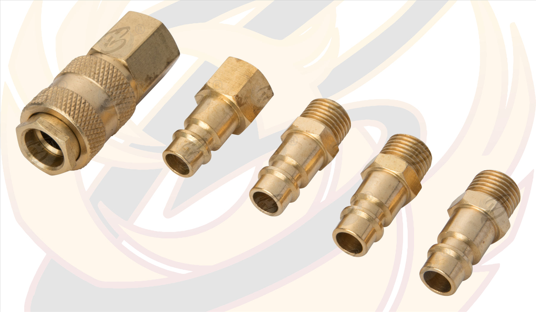 BLUESPOT 5PCS BSP BRASS EURO AIR FITTINGS