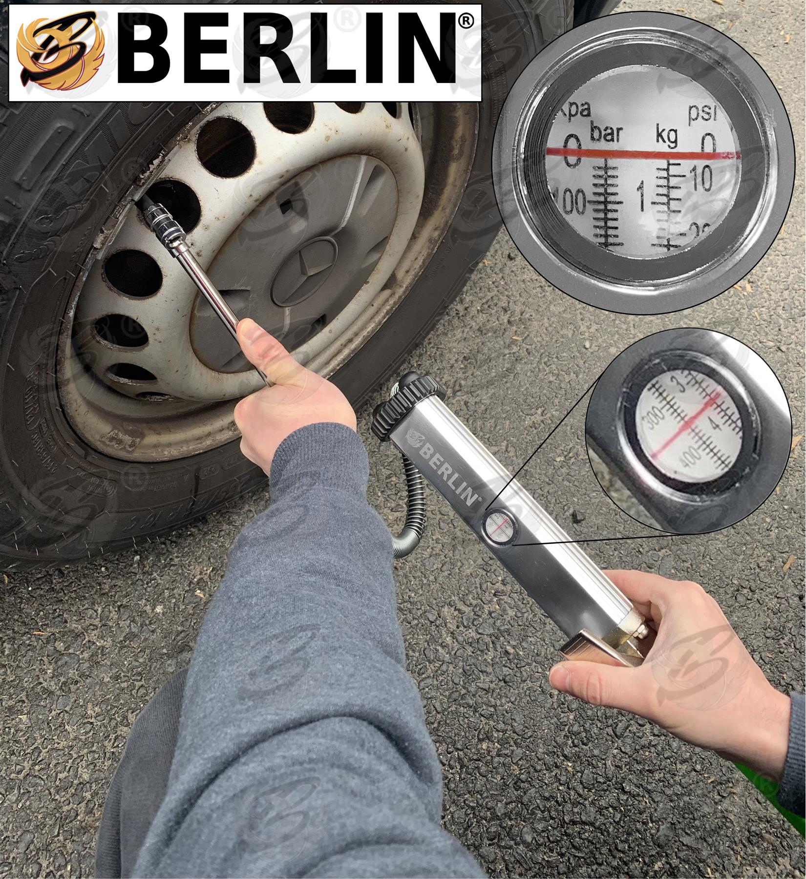 BERLIN PROFESSIONAL TYRE INFLATOR 0 - 160 PSI