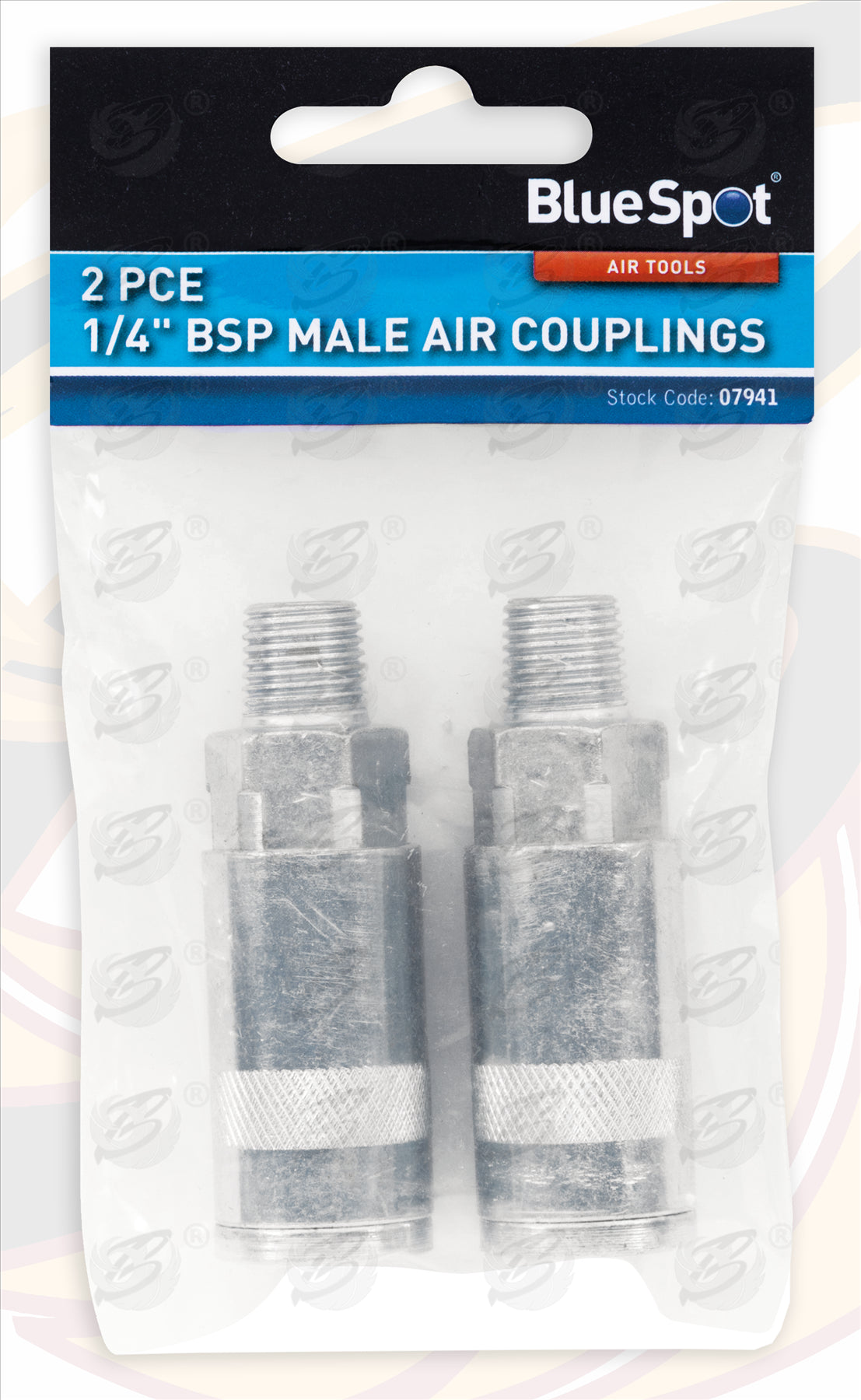 BLUESPOT 2PCS 1/4" BSP MALE ( PCL TYPE ) AIR COUPLINGS