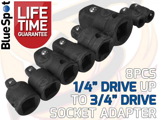 BLUESPOT 8PCS IMPACT SOCKET ADAPTERS ( 1/4" - 3/4" )