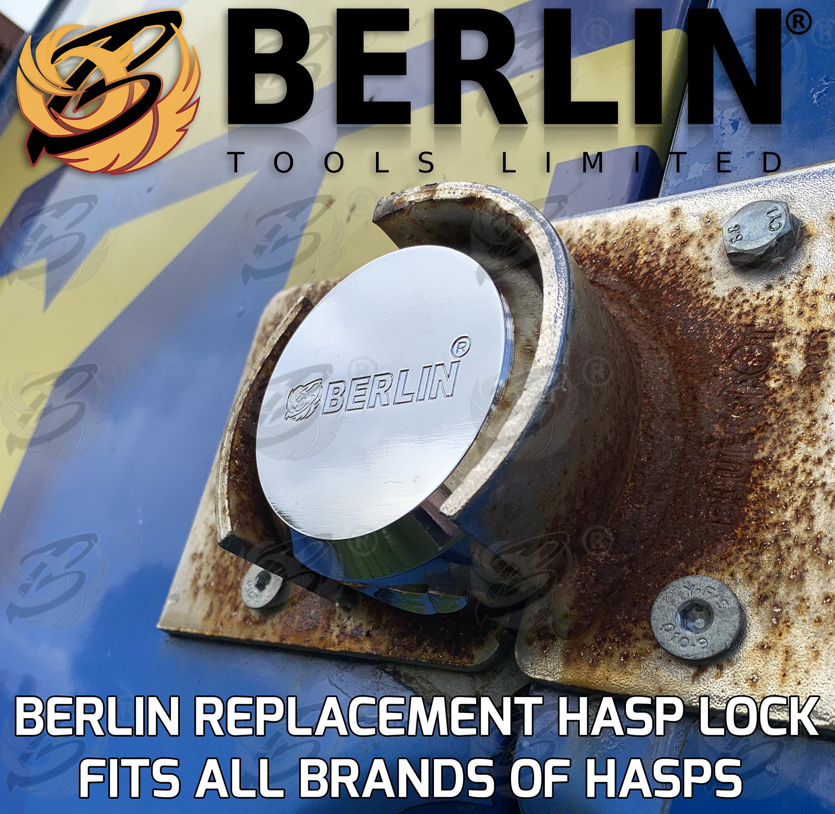 BERLIN 73MM HEAVY DUTY ROUND SHACKLELESS PADLOCK ( x24 )