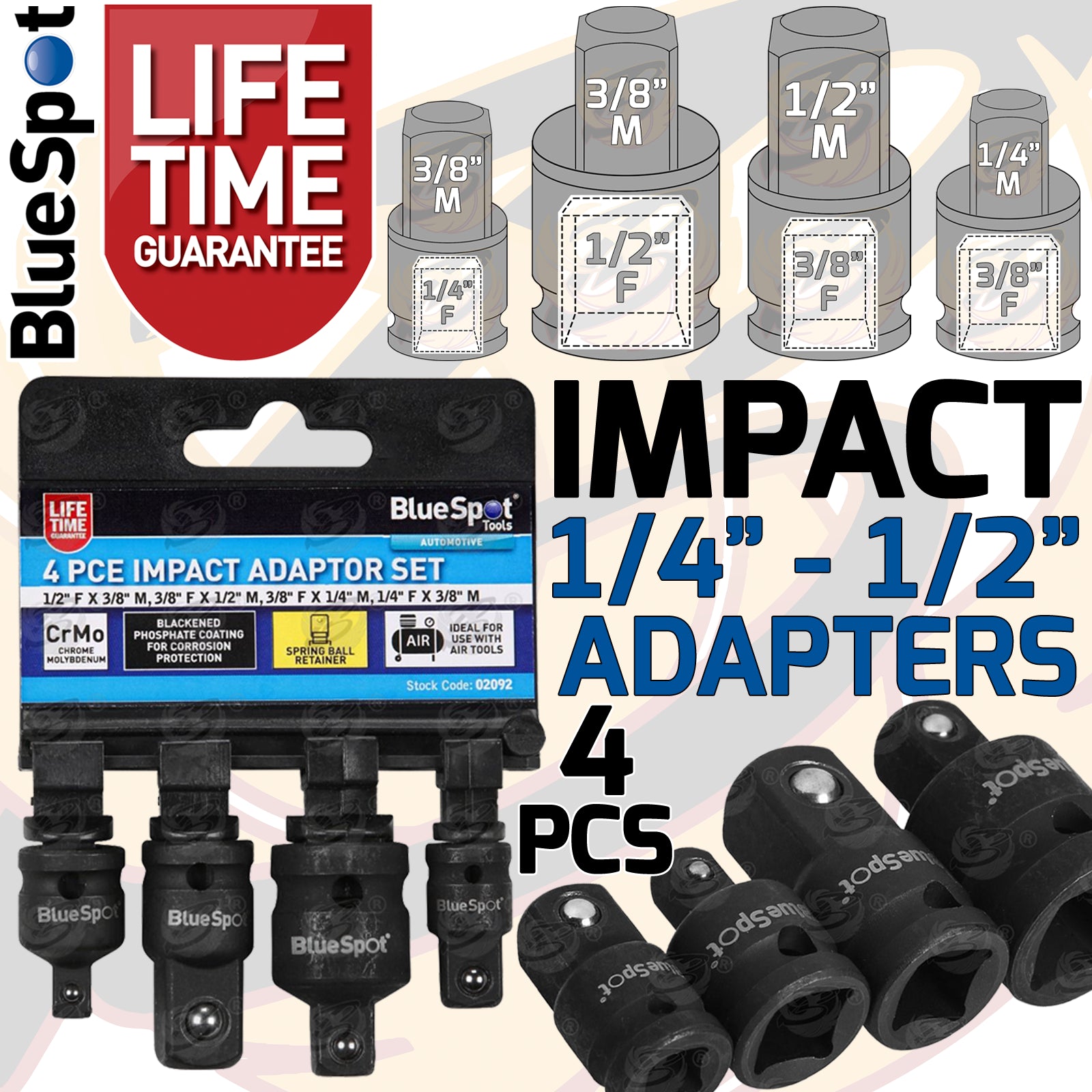 Pittsburgh impact socket adapter set hotsell