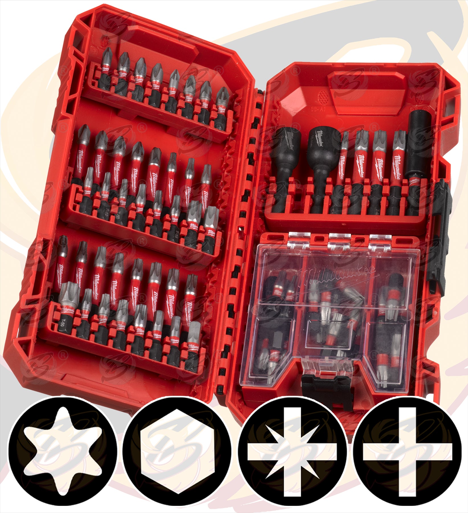 Milwaukee impact drill online bit set