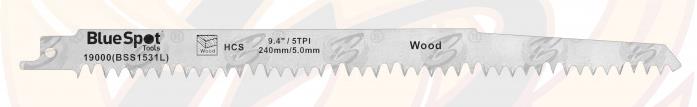 BLUESPOT 5PCS 240MM RECIPROCATING SAW BLADES 5TPI