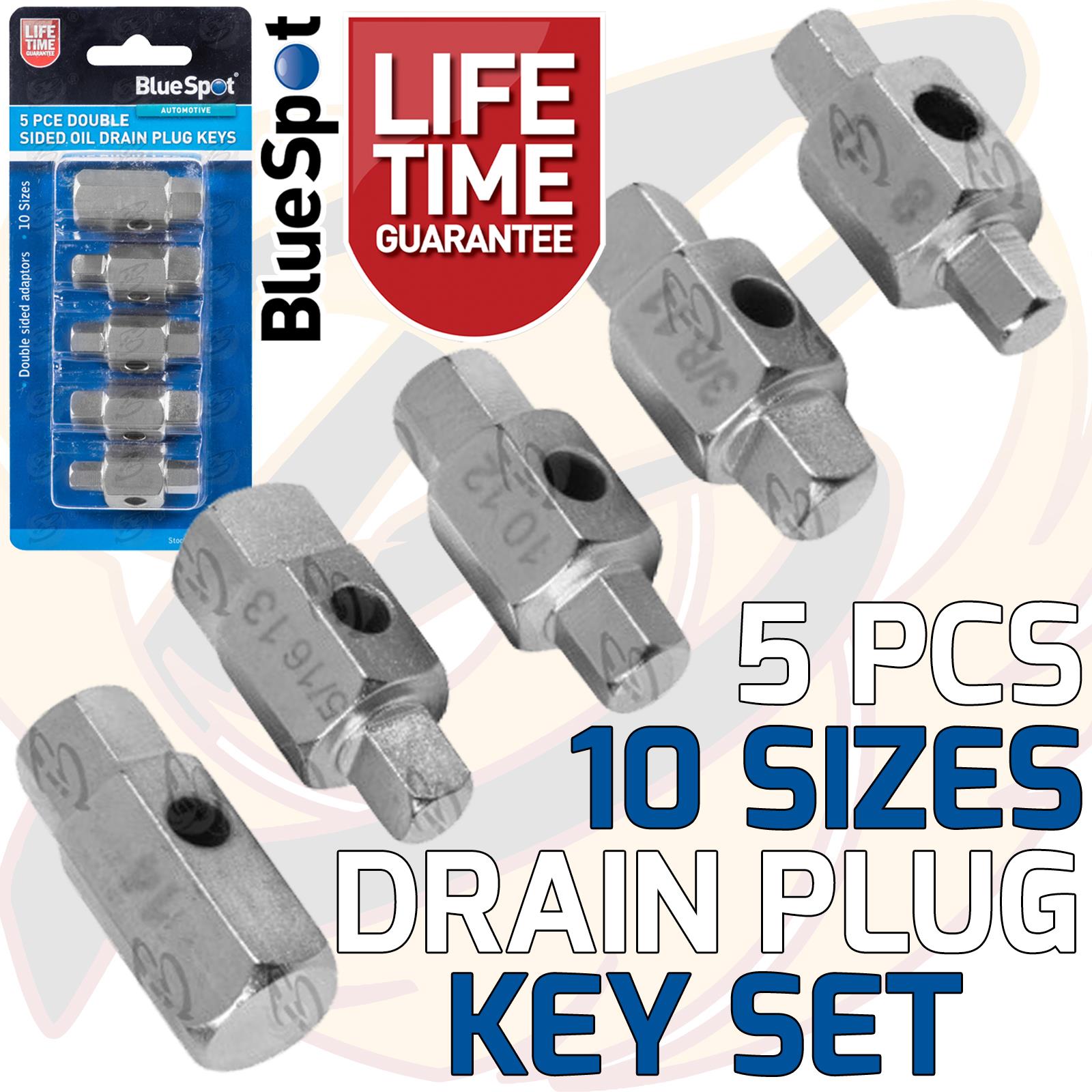 BLUESPOT 5PCS DRAIN PLUG KEY SET