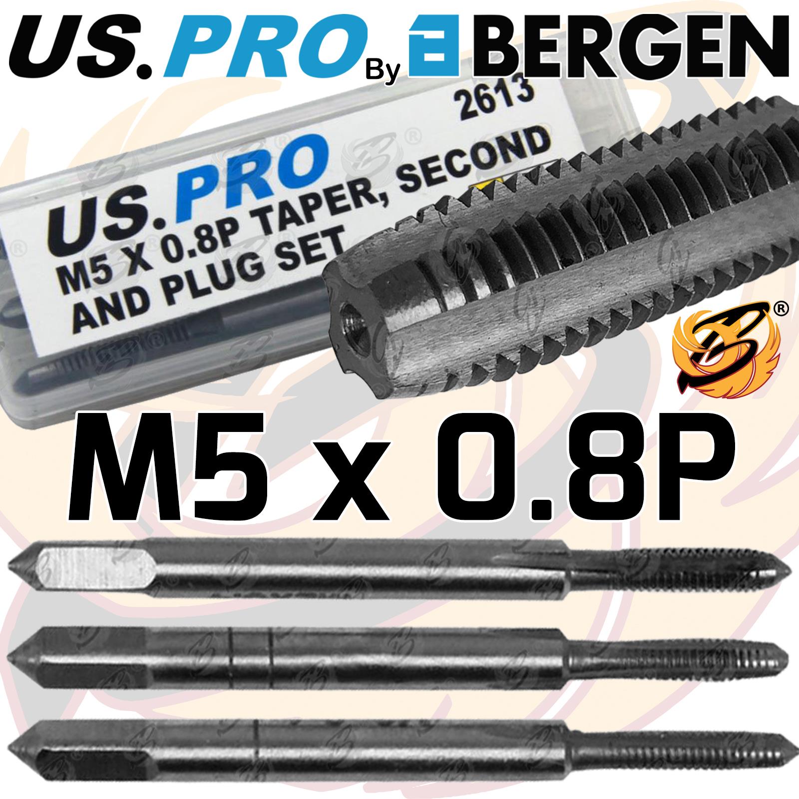 US PRO M5 x 0.8P TAPER, SECOND & PLUG SET