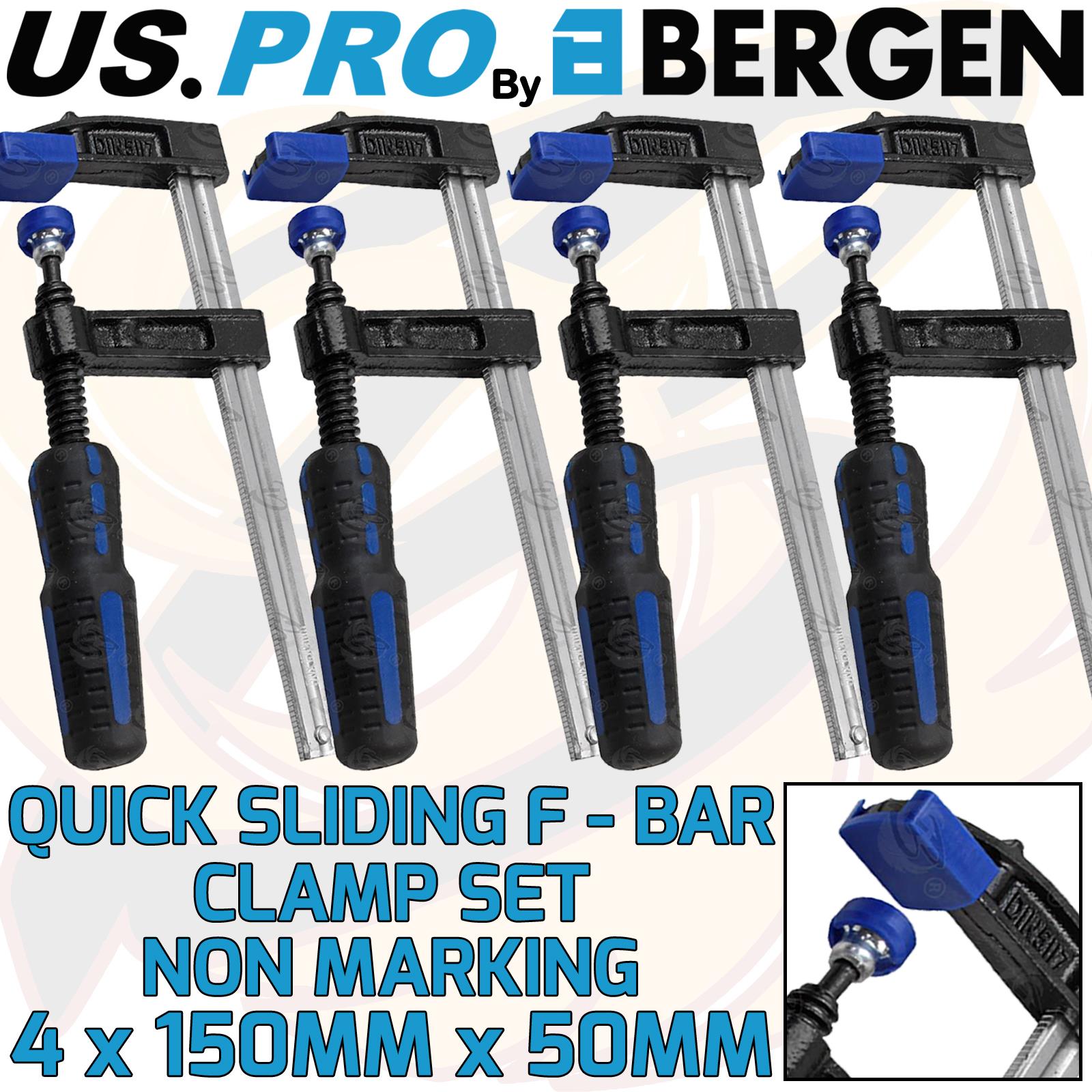 US PRO QUICK SLIDE F CLAMPS 150mm x 50mm ( x 4 )
