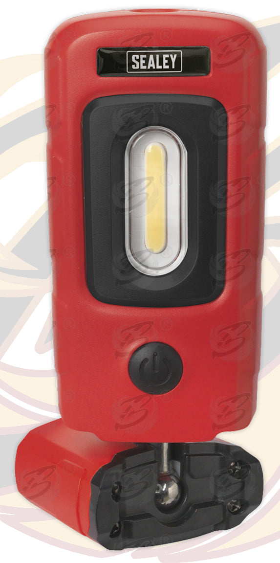 SEALEY RECHARGEABLE COB LED LI - ION WORK LIGHT ( RED )