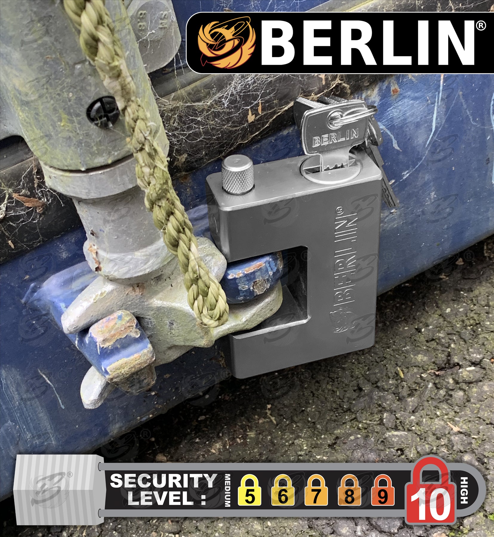 BERLIN 94MM SHUTTER "C" TYPE / CONTAINER PADLOCK ( x 2 )