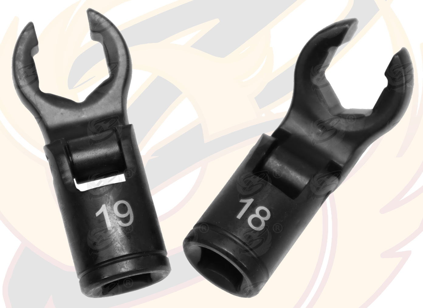 US PRO 6PCS 3/8" DRIVE FLEXIBLE CROWS FOOT WRENCH SOCKETS ( 12MM - 19MM ) ( BLACK )