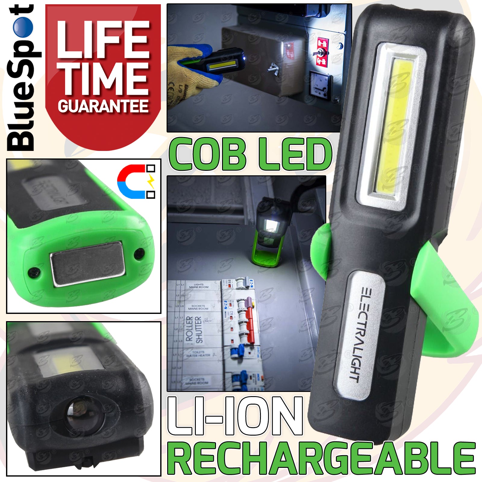 ELECTRALIGHT 3W RECHARGEABLE COB LED WORKLIGHT ( 50 / 160 LUMENS )