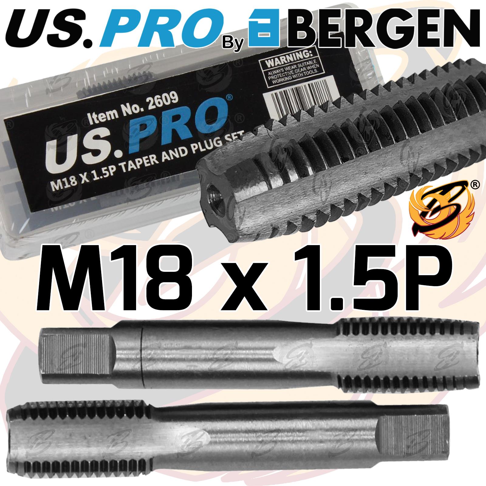 US PRO M18 x 1.5P TAPER & PLUG SET