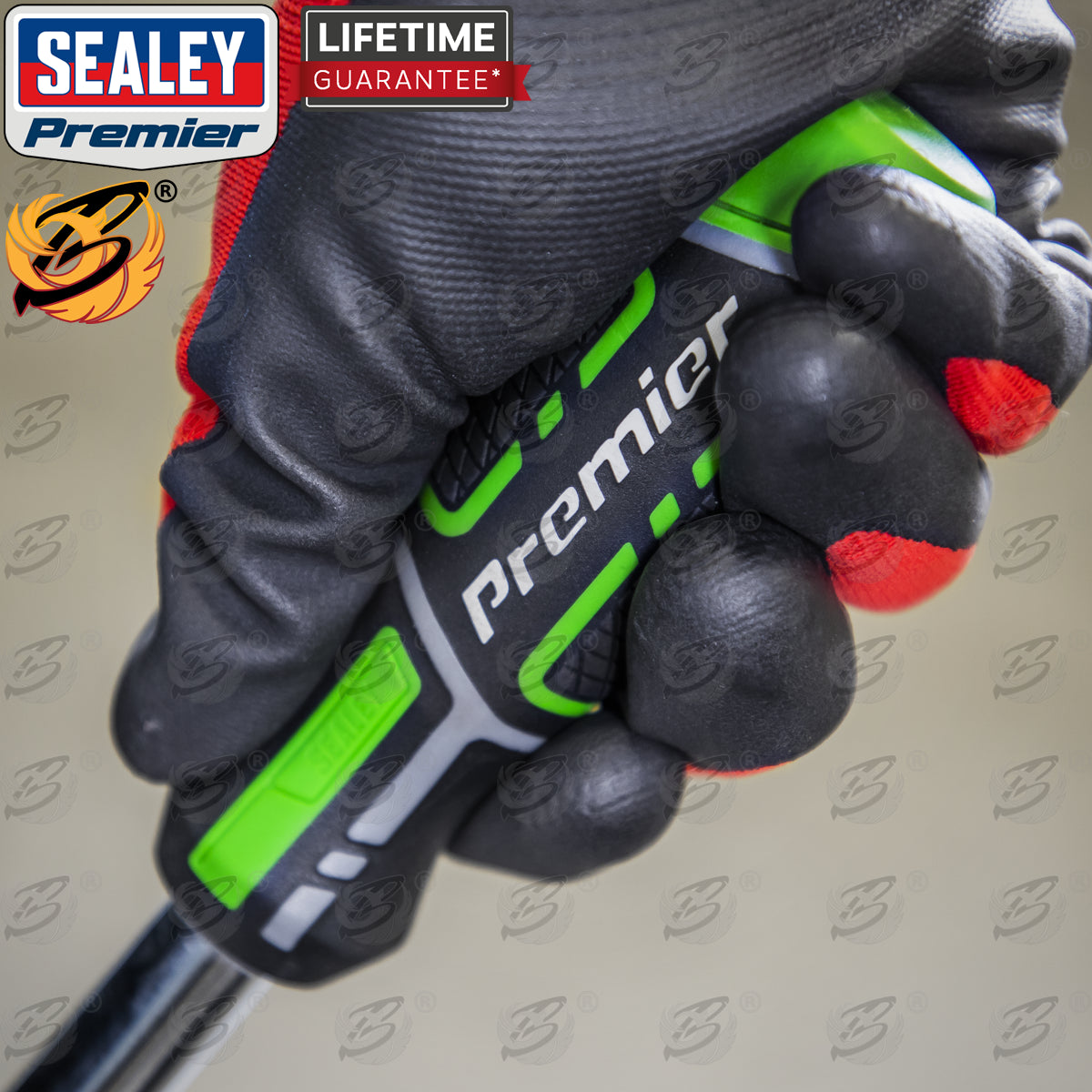 SEALEY 1/2" DRIVE 30" LONG BREAKER BAR WITH COMFORT GRIP HANDLE ( HI - VIS )