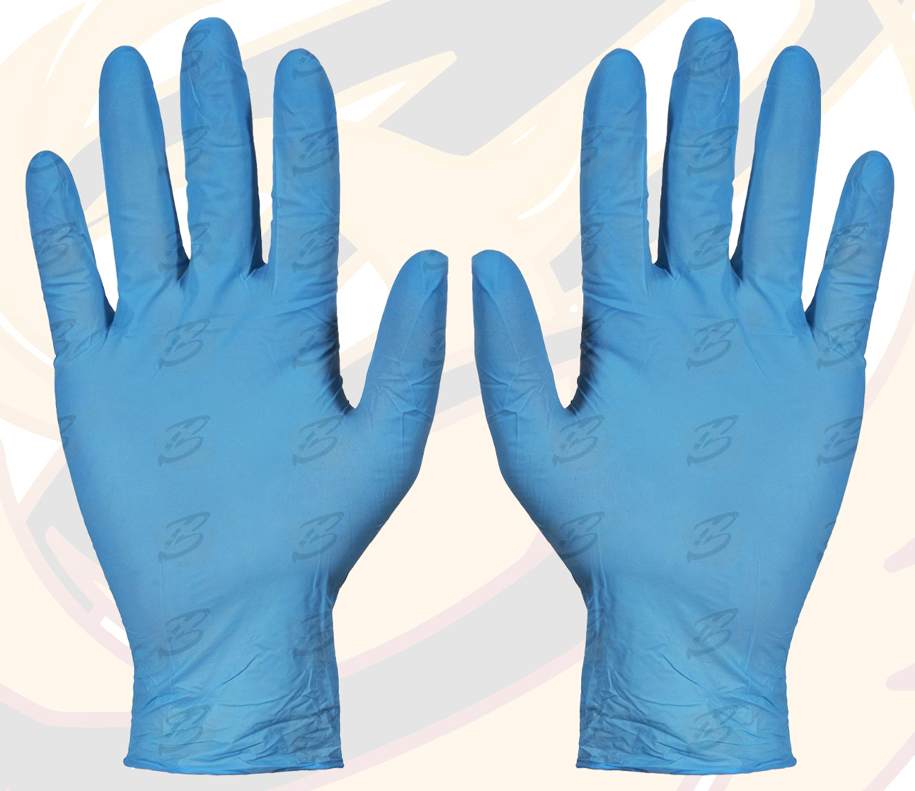 ROCKHOLD HEAVY DUTY BLUE 6 MIL NITRILE TEXTURED TIP GLOVES ( X LARGE - 1000 GLOVES )