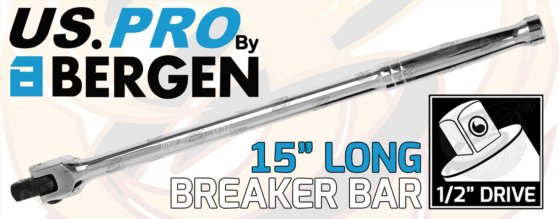 US PRO 1/2" DRIVE 15" LONG BREAKER BAR