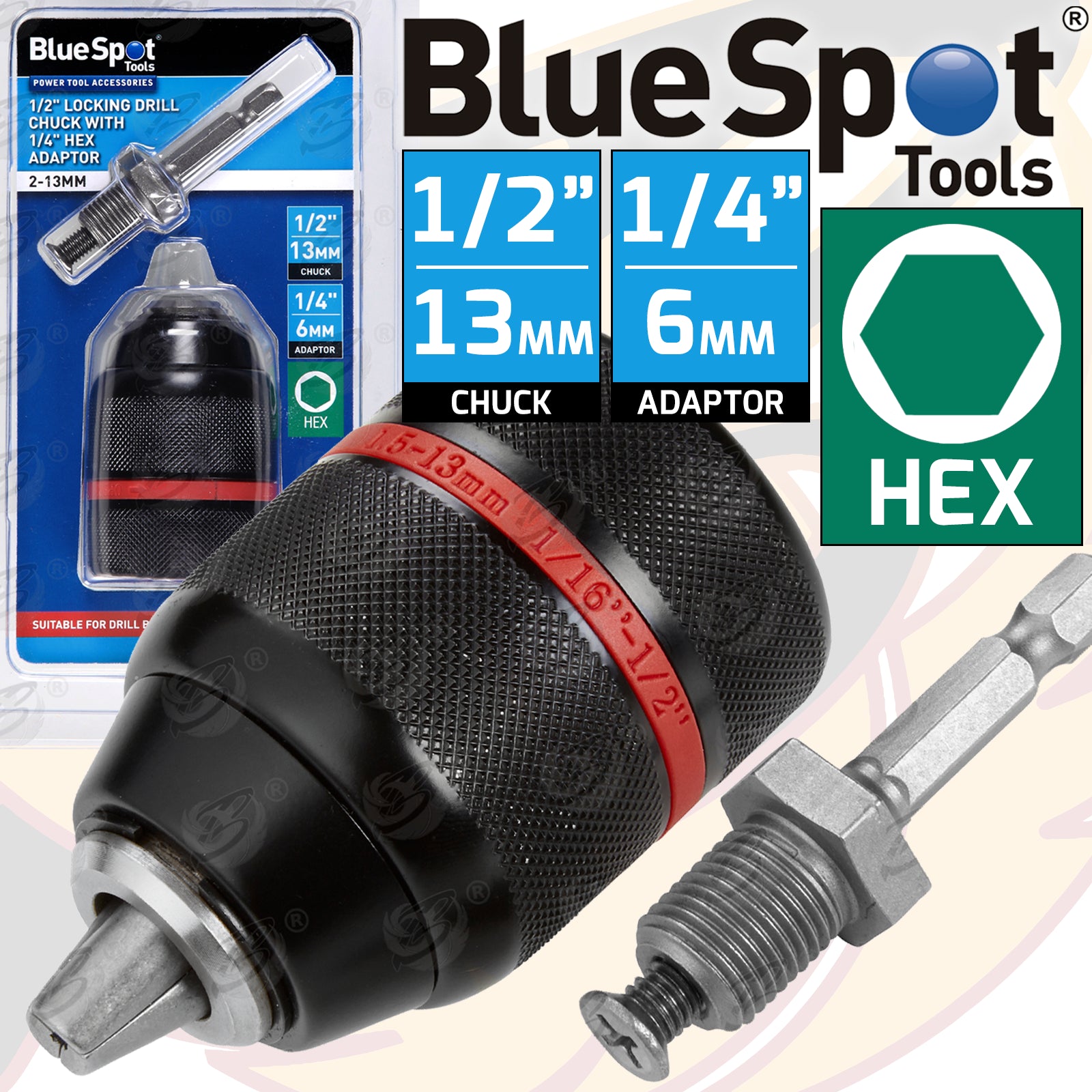 BLUESPOT IMPACT DRIVER / DRILL CHUCK ADAPTER