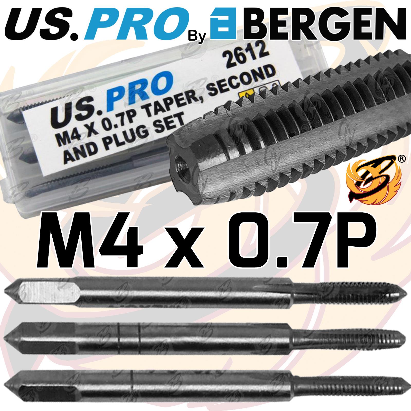 US PRO M4 x 0.7P TAPER, SECOND & PLUG SET
