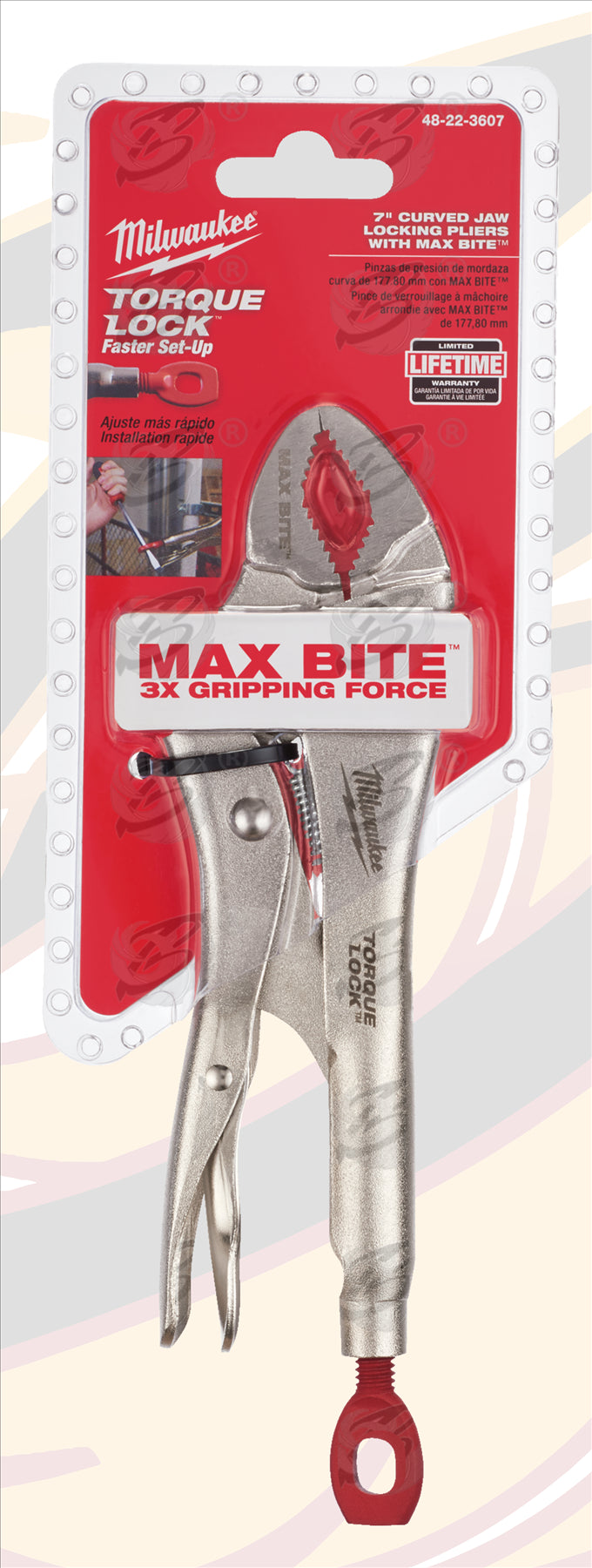 MILWAUKEE 7" MAX BITE CURVED JAW TORQUE LOCK LOCKING PLIERS