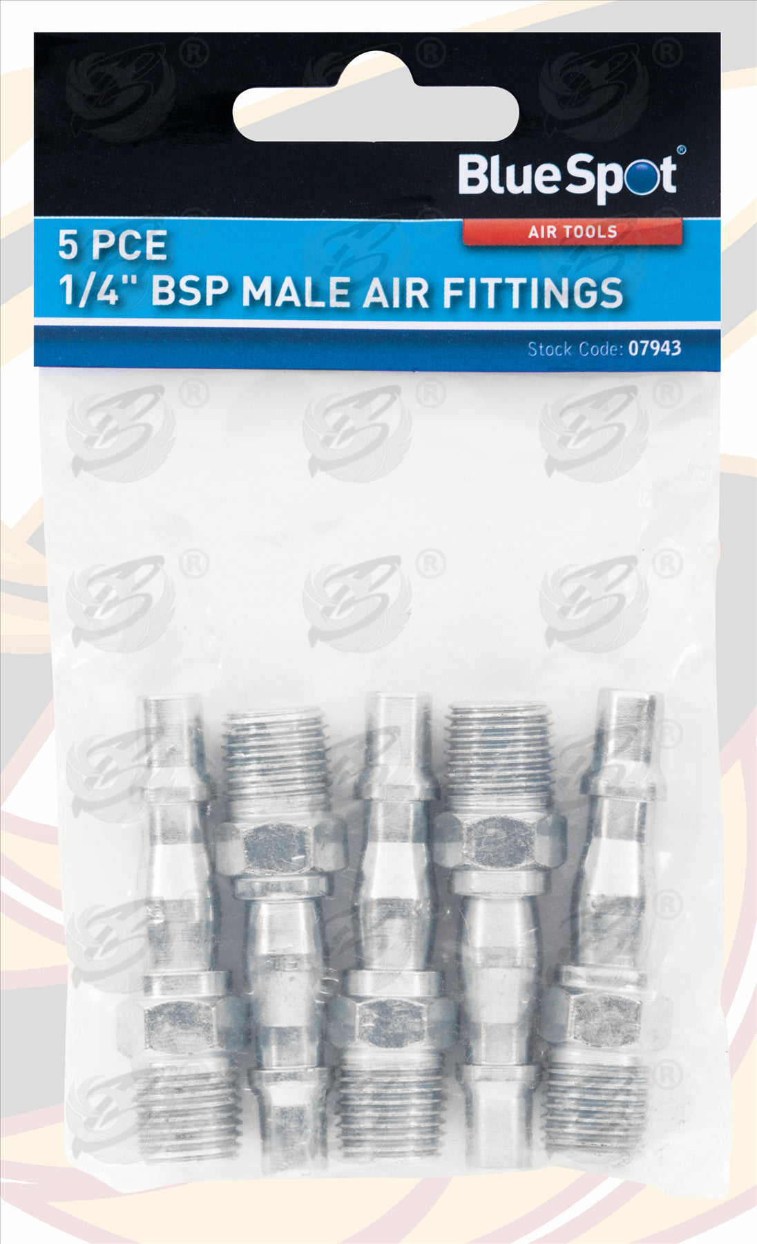 BLUESPOT 5PCS 1/4" BSP MALE ( PCL TYPE ) AIR FITTINGS