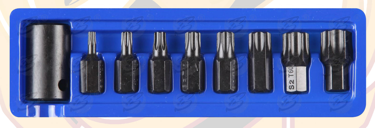 BLUESPOT 9PCS 1/2" DRIVE IMPACT TORX BIT SOCKETS T30 - T70