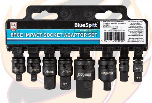 BLUESPOT 8PCS IMPACT SOCKET ADAPTERS ( 1/4" - 3/4" )