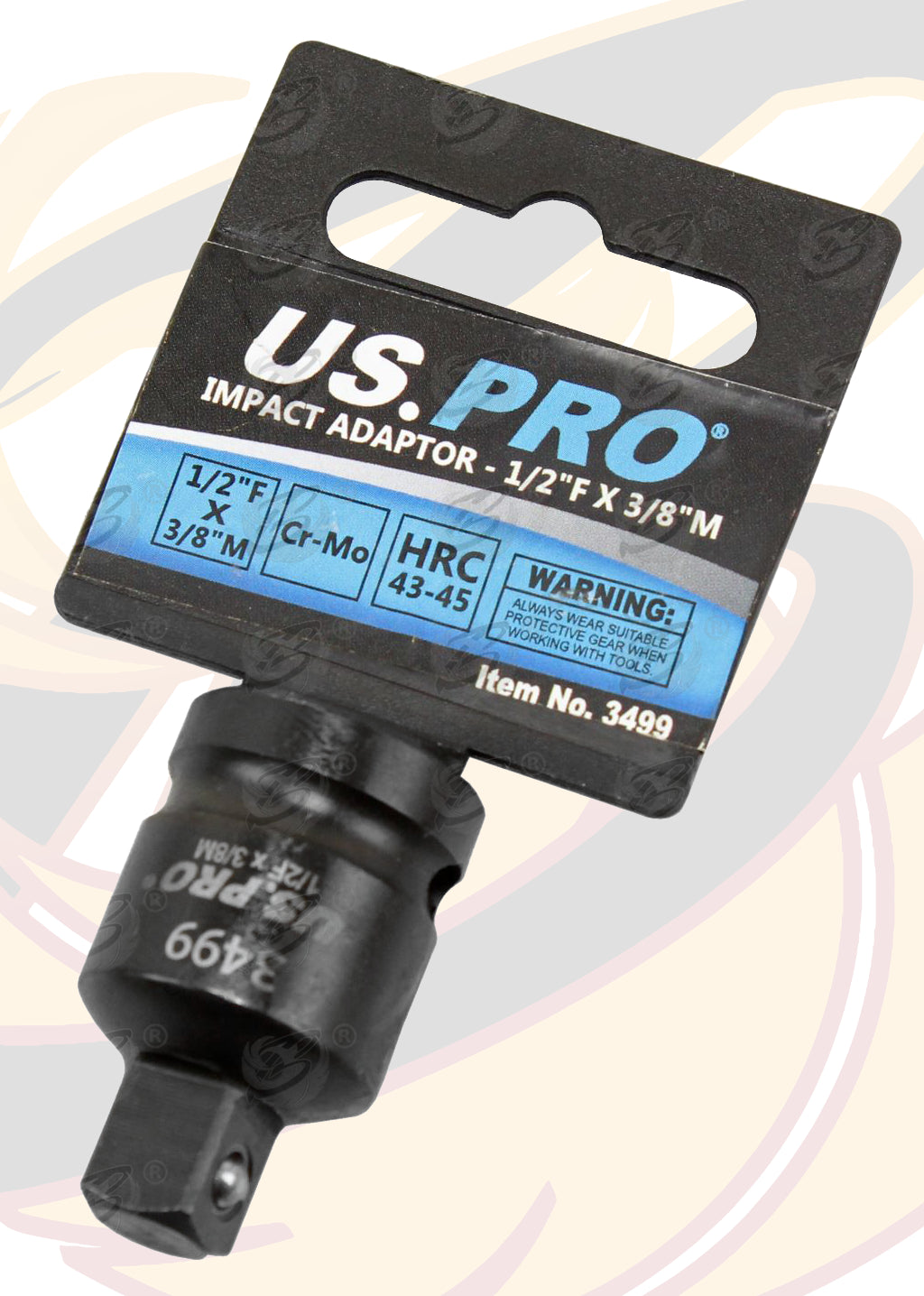 US PRO IMPACT SOCKET ADAPTER 1/2" DRIVE DOWN TO 3/8" DRIVE