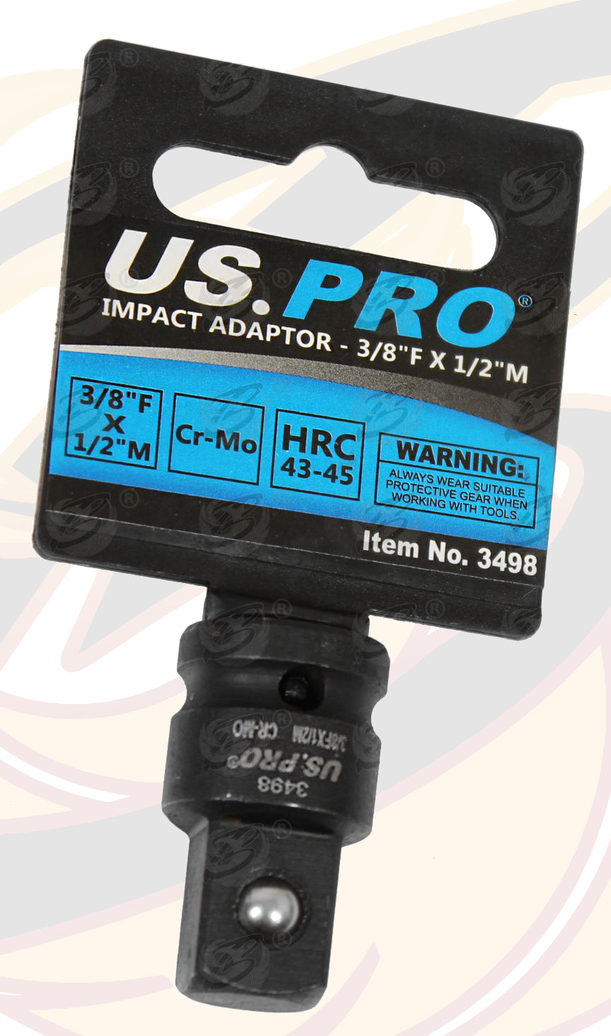 US PRO IMPACT SOCKET ADAPTER 3/8" DRIVE UP TO 1/2" DRIVE