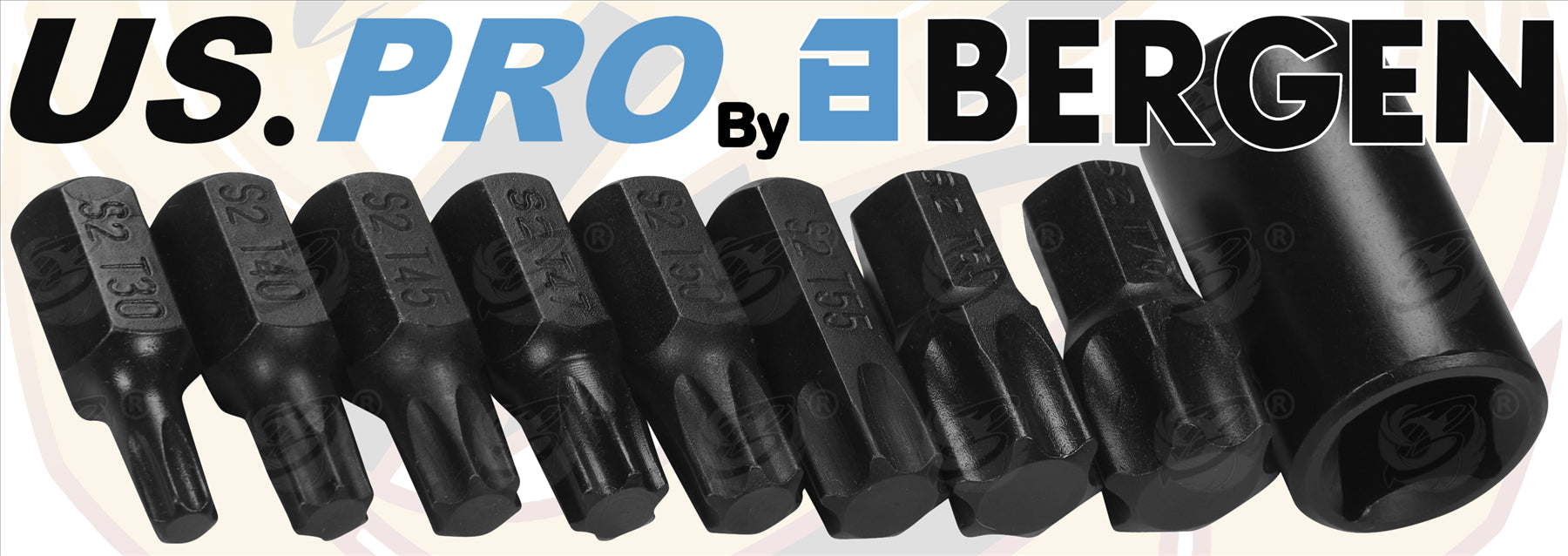 US PRO 9PCS 1/2" DRIVE IMPACT TORX BIT SOCKETS T30 - T70