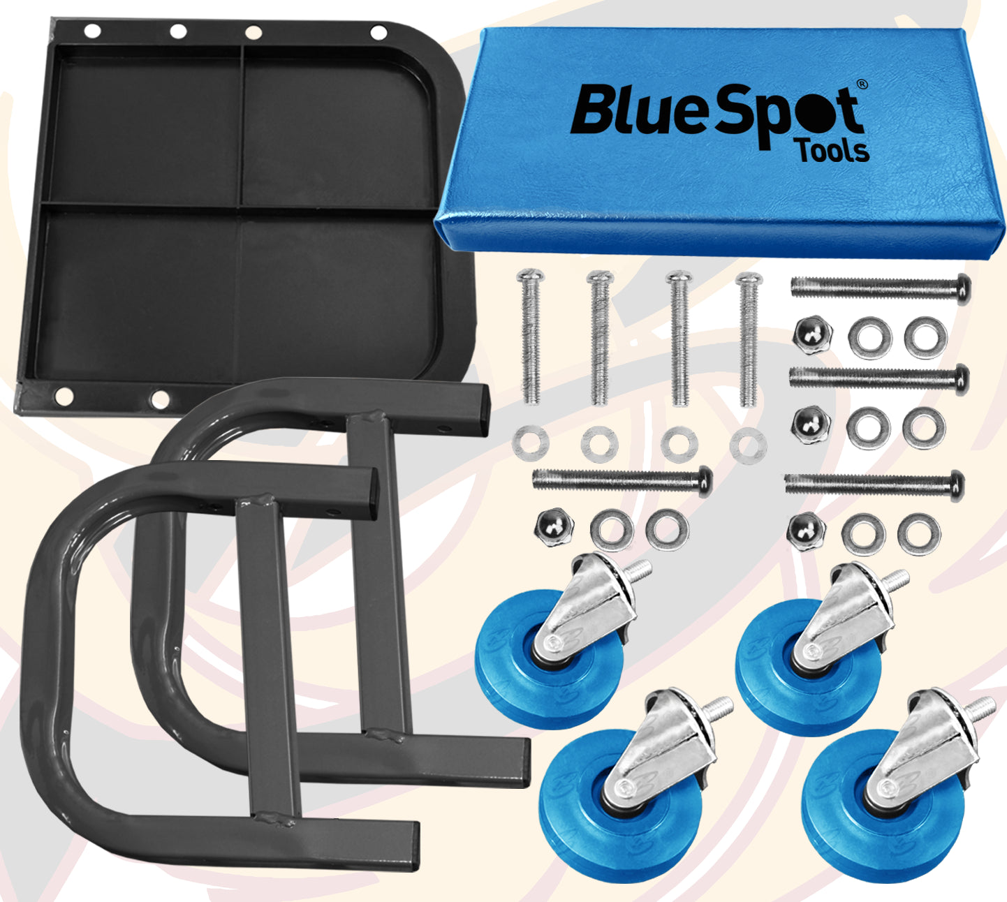 BLUESPOT MECHANICS ROLLER STOOL  ( 150KG CAPACITY )