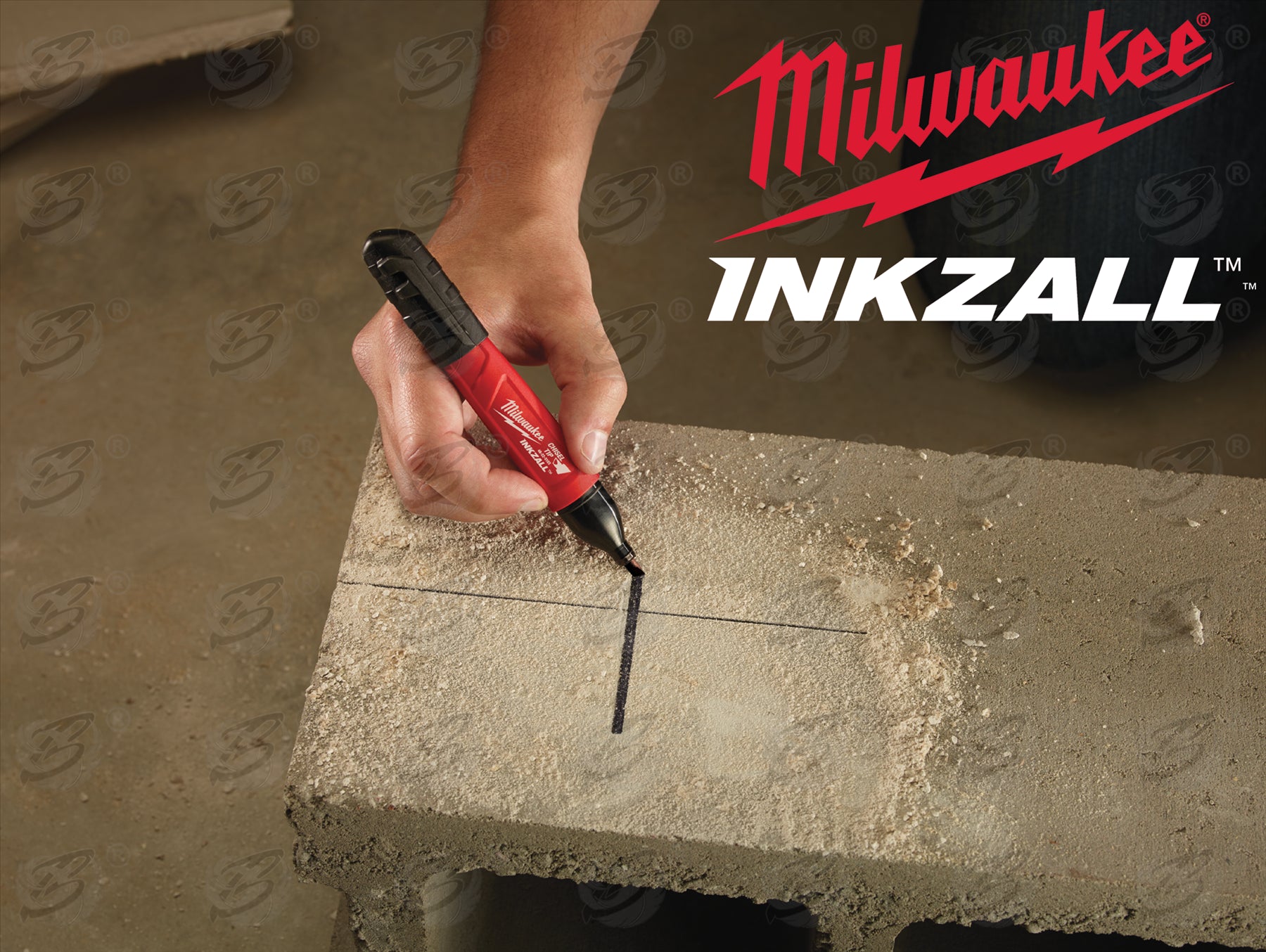 MILWAUKEE INKZALL LARGE CHISEL TIP ALL SURFACE MARKER PEN ( X 1  )