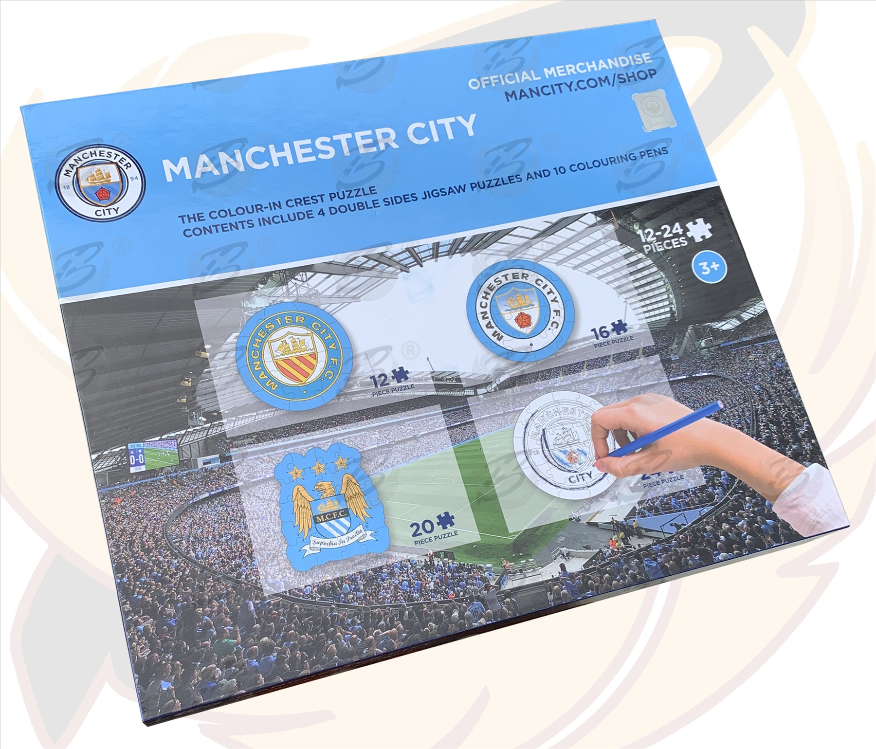 MANCHESTER CITY 4PCS COLOUR-IN JIGSAW PUZZLE