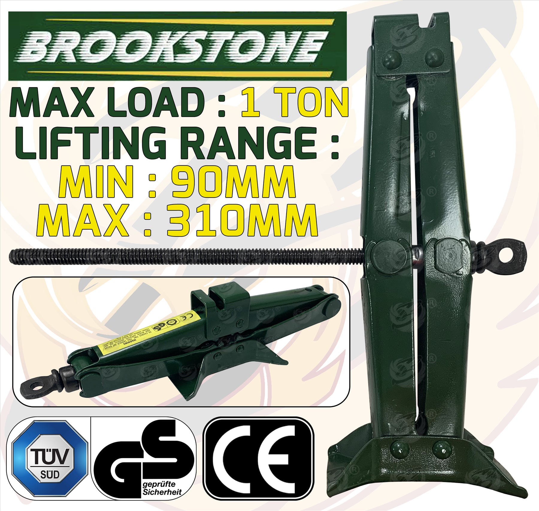 BROOKSTONE 1 TONNE SCISSOR JACK