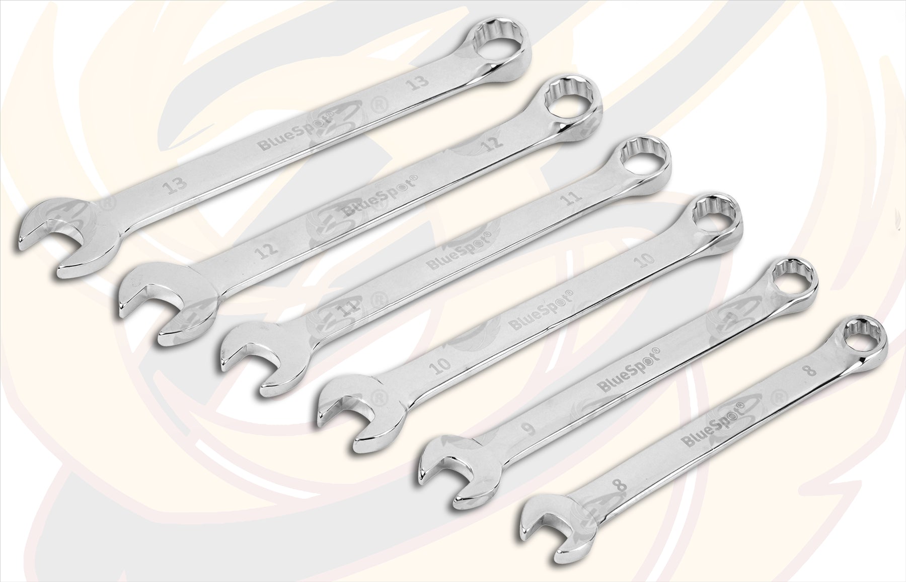 BLUESPOT 12PCS COMBINATION SPANNER SET 8MM - 19MM