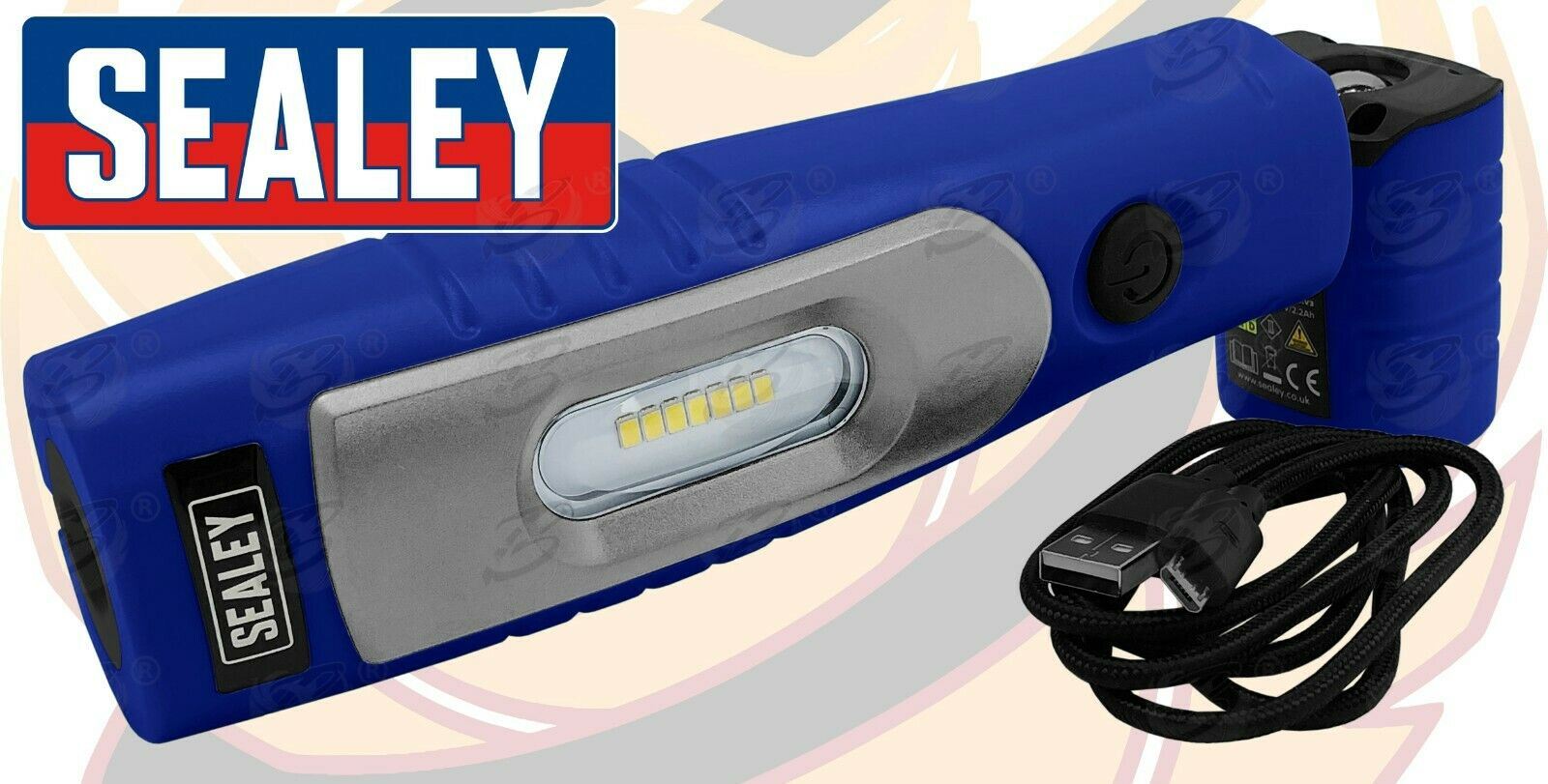SEALEY RECHARGEABLE SMD LED LI - ION WORK LIGHT ( BLUE )