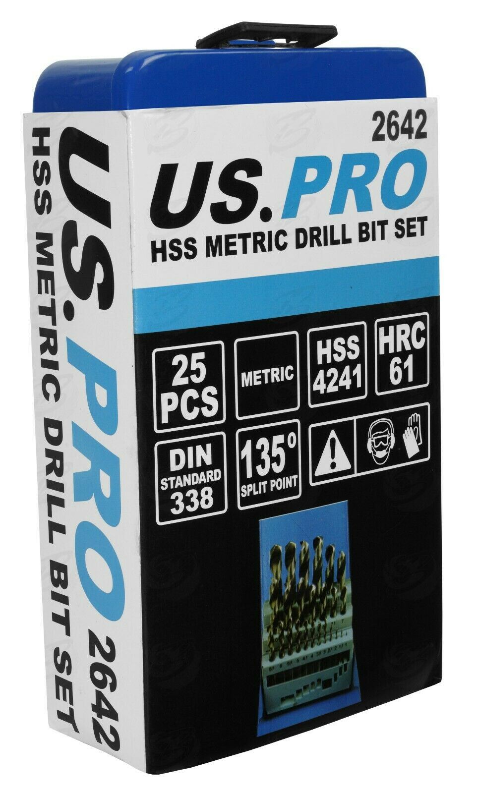 US PRO 25PCS HSS METAL DRILL BITS 1MM - 13MM