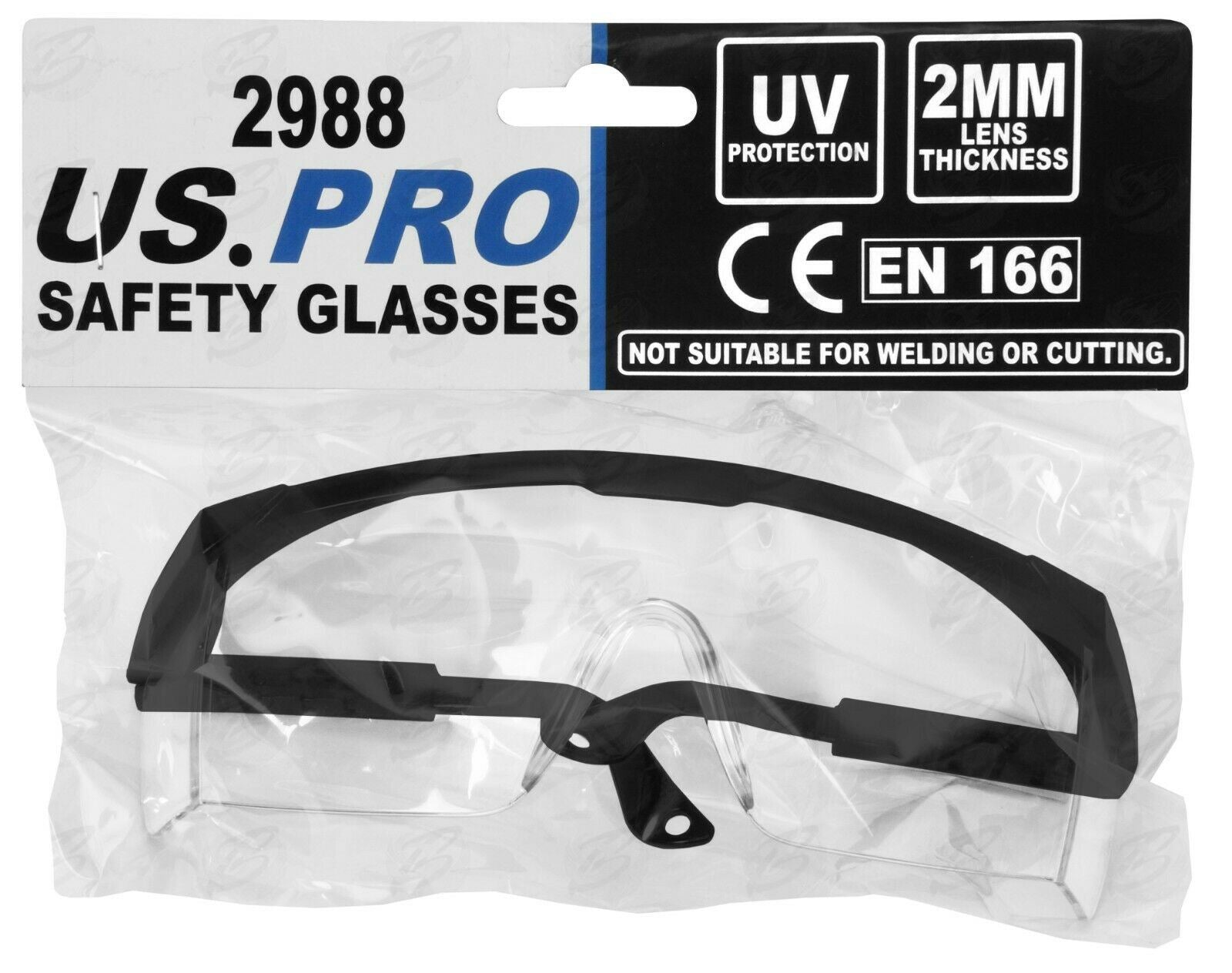 US PRO SAFETY GLASSES ( CE EN166 ) ( x 12 PAIRS )