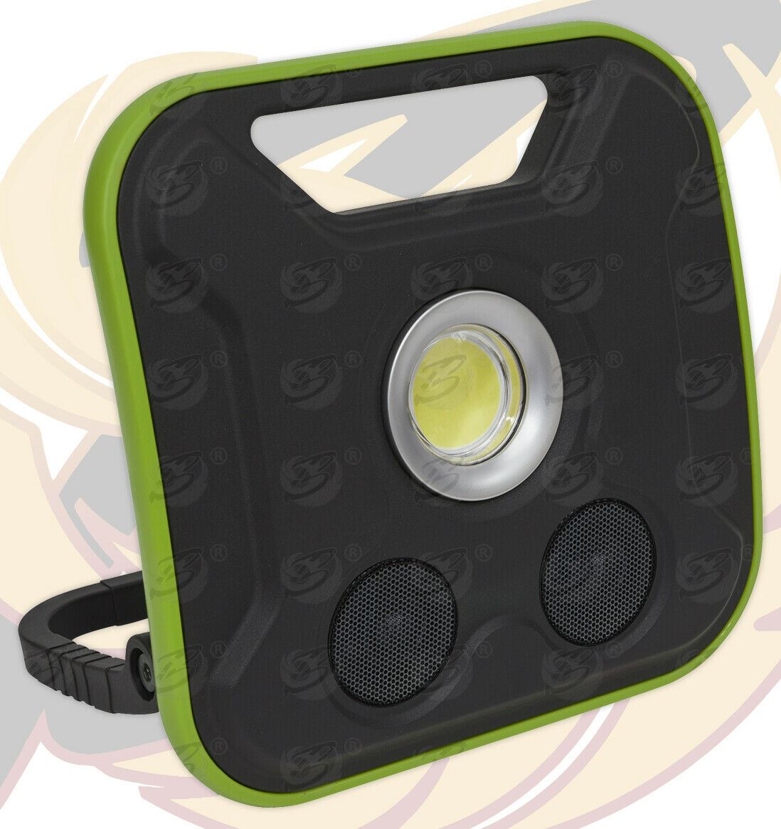 SEALEY RECHARGEABLE COB LED LI - ION WORK LIGHT WITH BLUETOOTH SPEAKER
