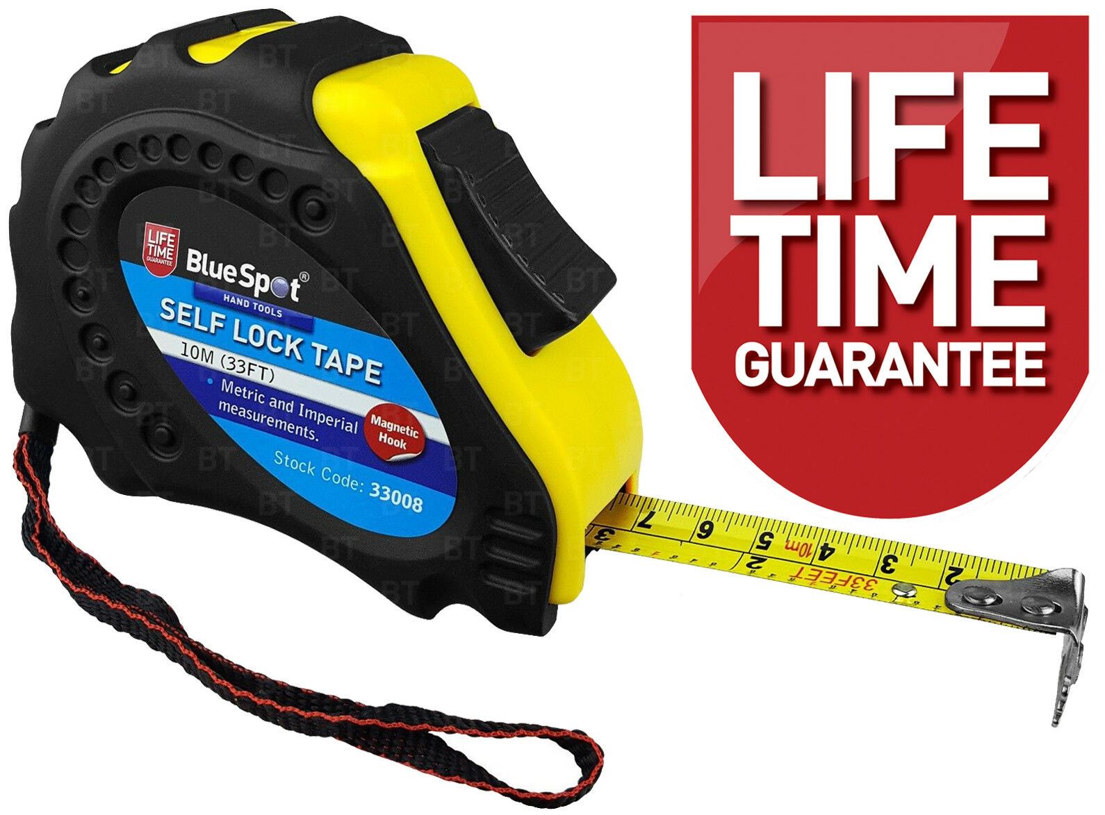 BLUESPOT 10M ( 33FT ) SELFING LOCKING TAPE MEASURE