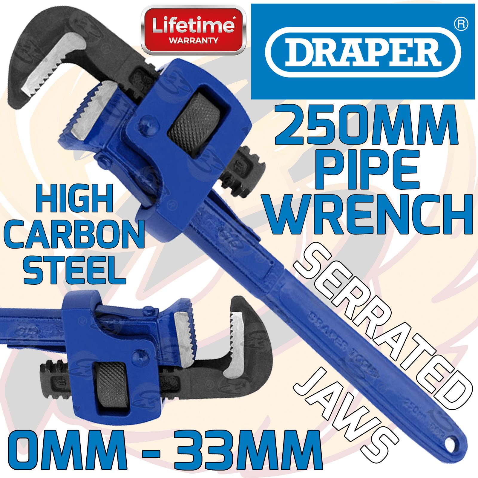 DRAPER 250MM ADJUSTABLE PIPE WRENCH