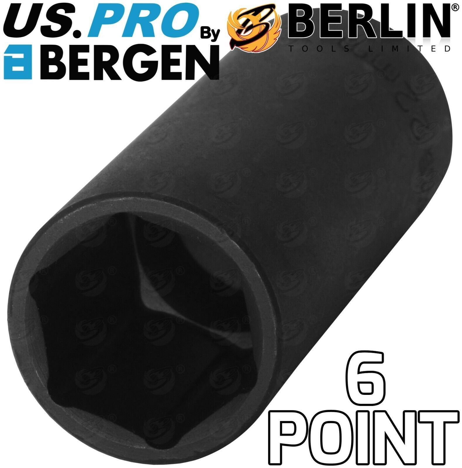 US PRO 1/2" DRIVE 6 POINT DEEP IMPACT SOCKETS & EXTENSIONS 10MM - 24MM