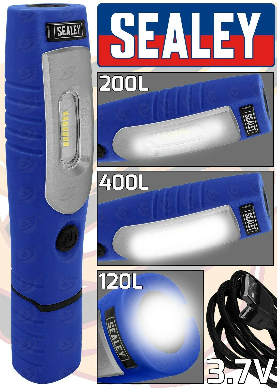 SEALEY RECHARGEABLE SMD LED LI - ION WORK LIGHT ( BLUE )