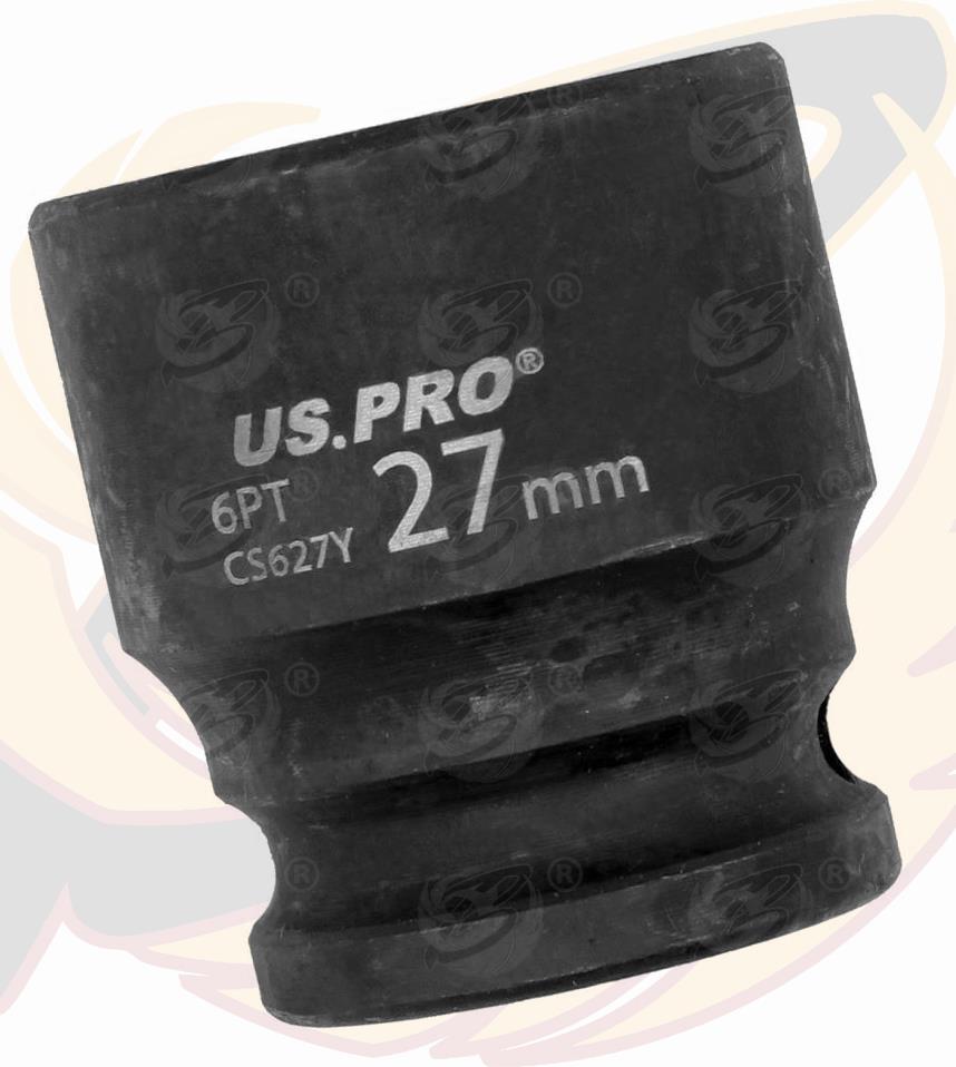 US PRO 27MM 1/2" DRIVE 6 POINT SHALLOW IMPACT SOCKET ( SINGLE )